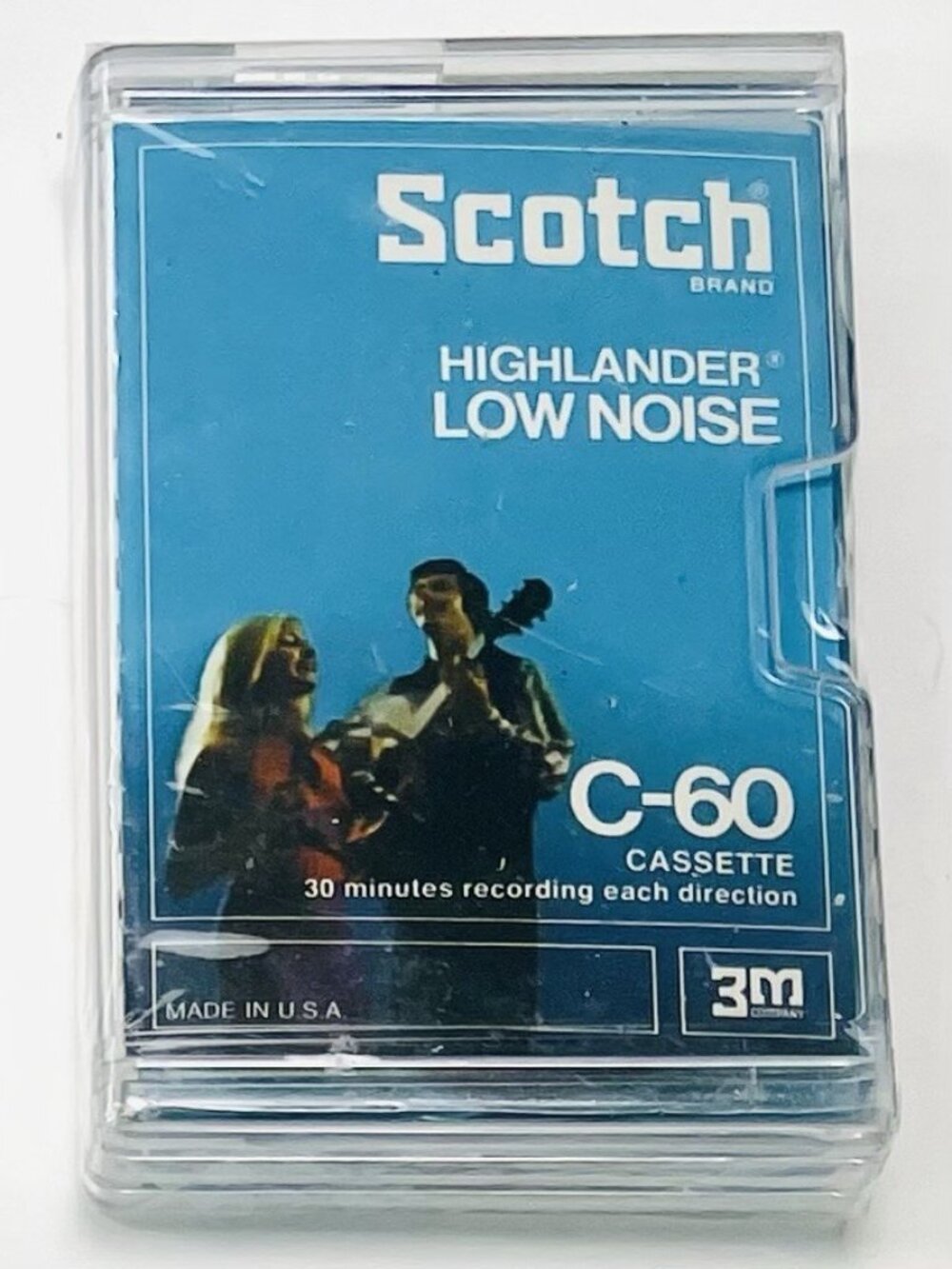 VTG 3M SCOTCH Highlander Low Noise C-60 Blank CASSETTE H-C-60 USA NIP NEW Sealed